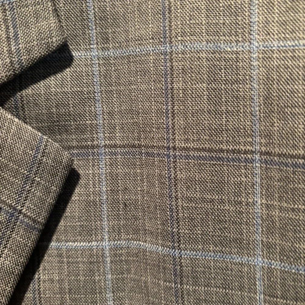 Peter Millar Men's Wool Suit Jacket Blazer Gray Blue Plaid Size 50R - Picture 3 of 7